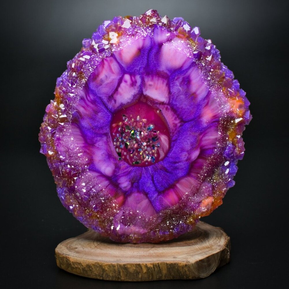 Cosmic Nebula Crystal Edge Vanity Tray | Perfume Tray | Candle Tray | Ring Tray